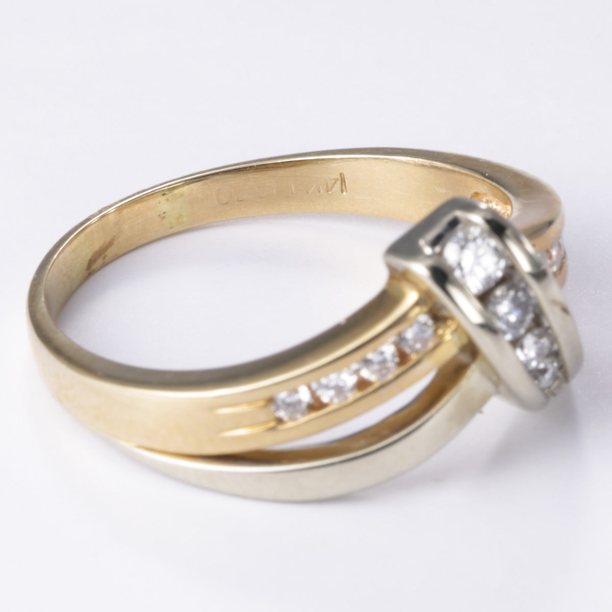 14k Yellow and White Gold Diamond Ring | 0.30ctw | SZ 8.75