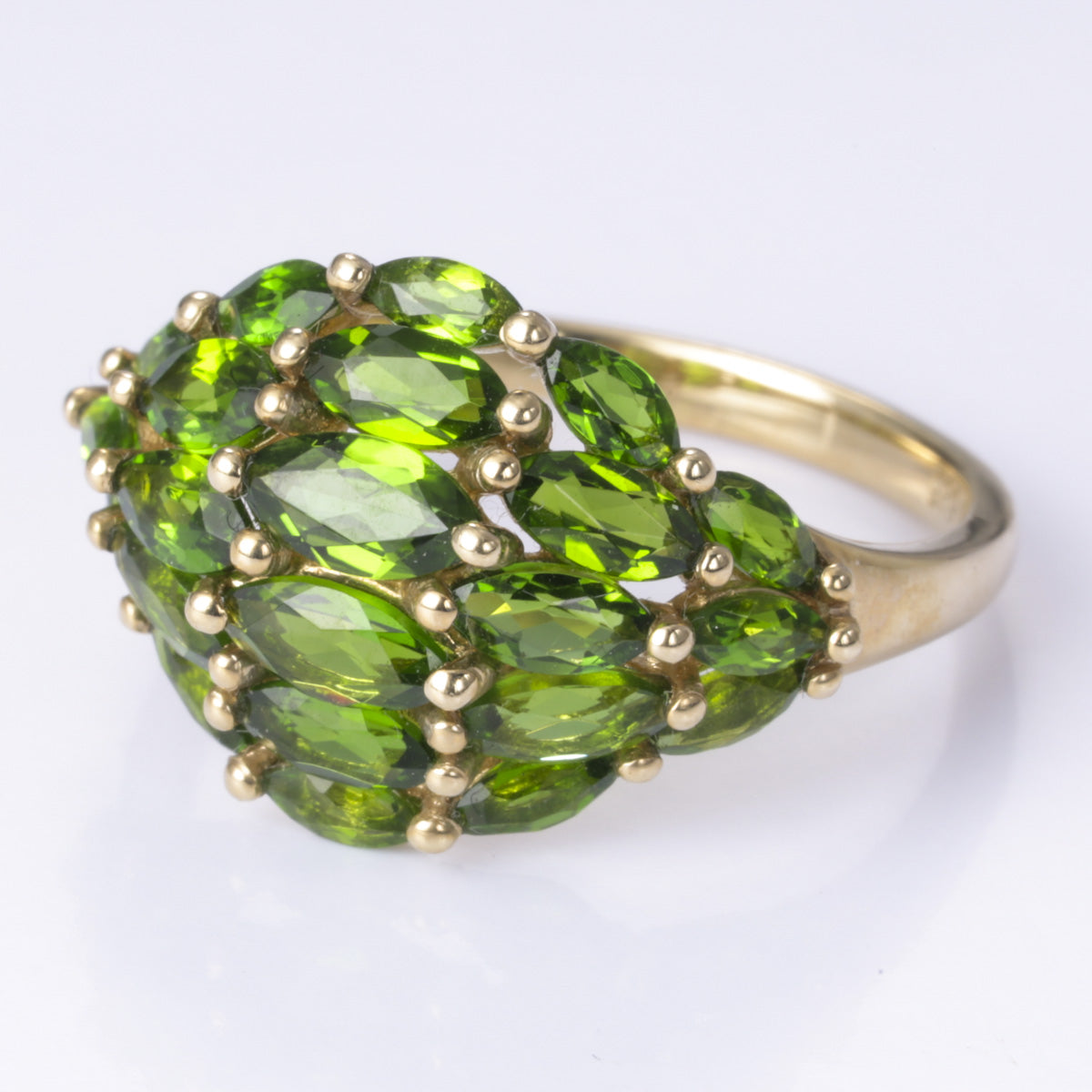 14k Yellow Gold Tsavorite Ring | 2.66ctw | Size 7.75