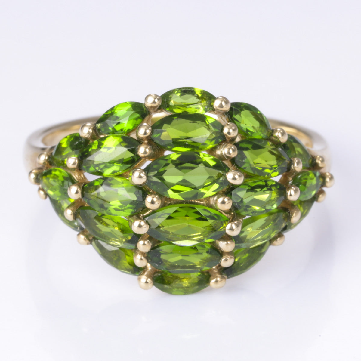 14k Yellow Gold Tsavorite Ring | 2.66ctw | Size 7.75