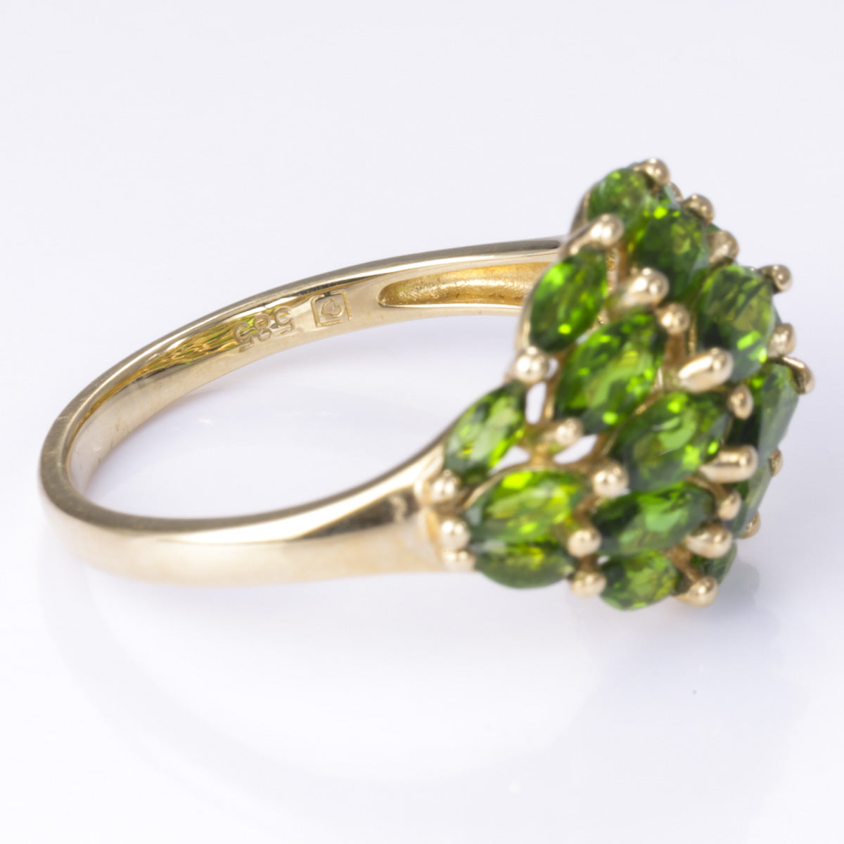 14k Yellow Gold Tsavorite Ring | 2.66ctw | Size 7.75