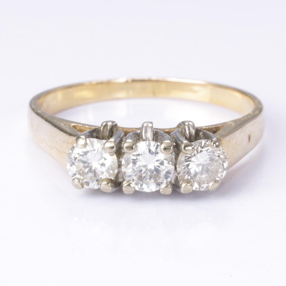 14k Three Stone Diamond Ring | 0.74ctw | SZ 7