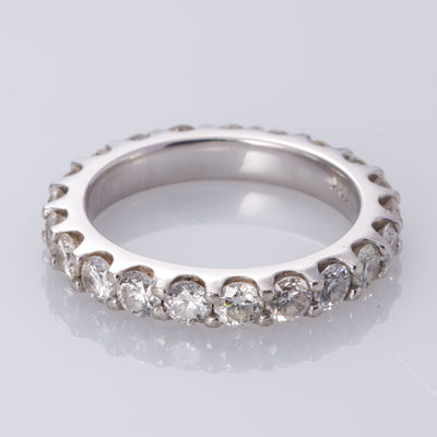 18K White Gold Diamond Eternity Band | 1.58 ctw I1/2 H/I | SZ 4.5 |