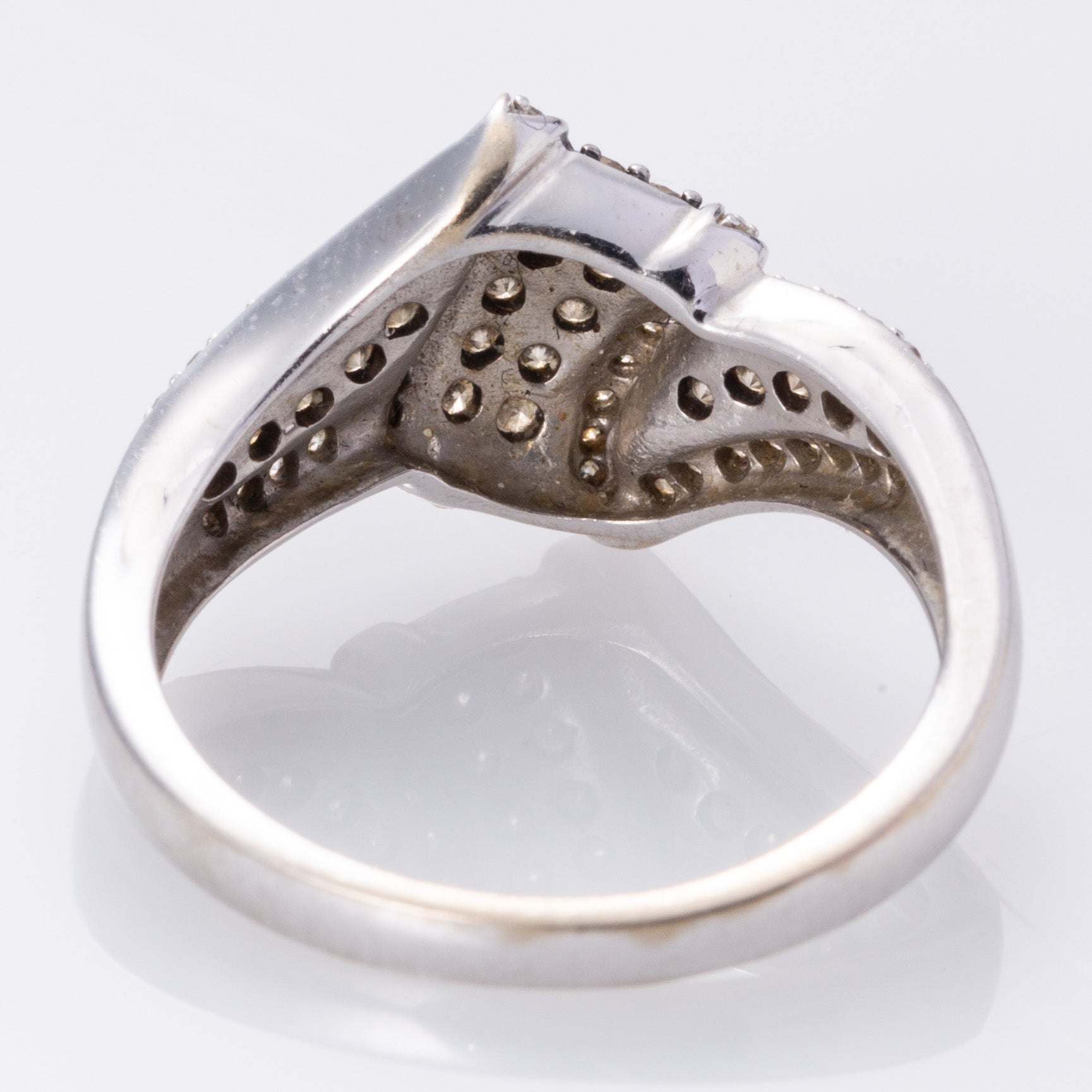 10K White Gold Diamond Cocktail Ring | 0.58ctw | SZ 7 |