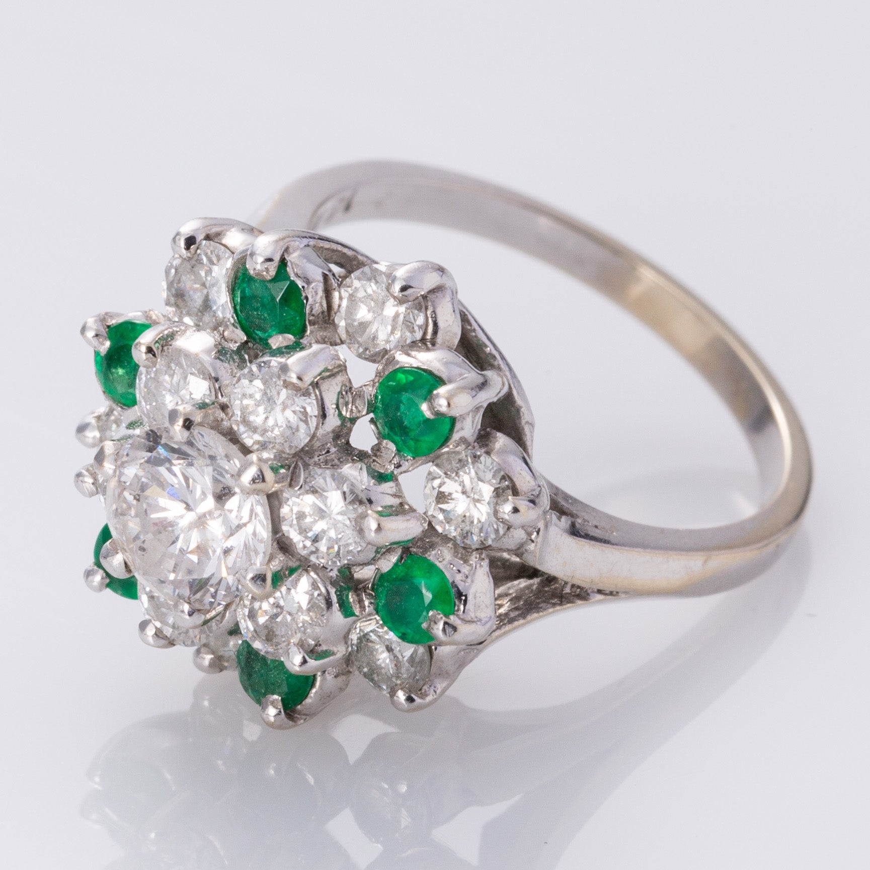 14K Emerald and Diamond Ring | 0.36ctw, 0.68ct, 1.14ctw | SZ 5.75