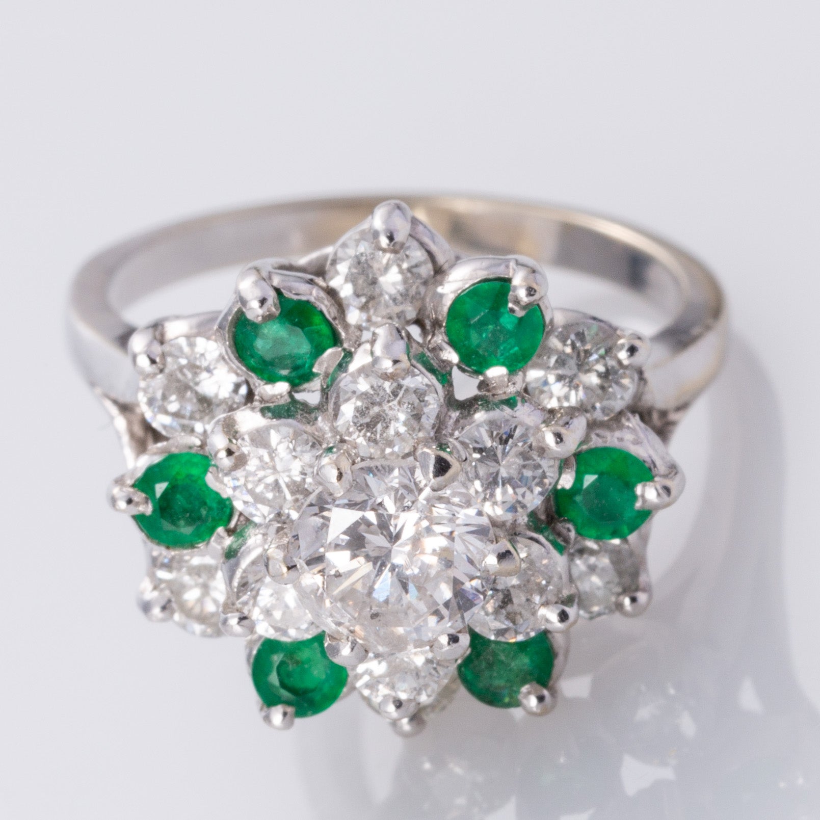 14K Emerald and Diamond Ring | 0.36ctw, 0.68ct, 1.14ctw | SZ 5.75