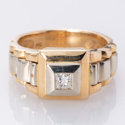 14K Yellow and White Gold Diamond Ring | 0.28ct | SZ 9.75 |