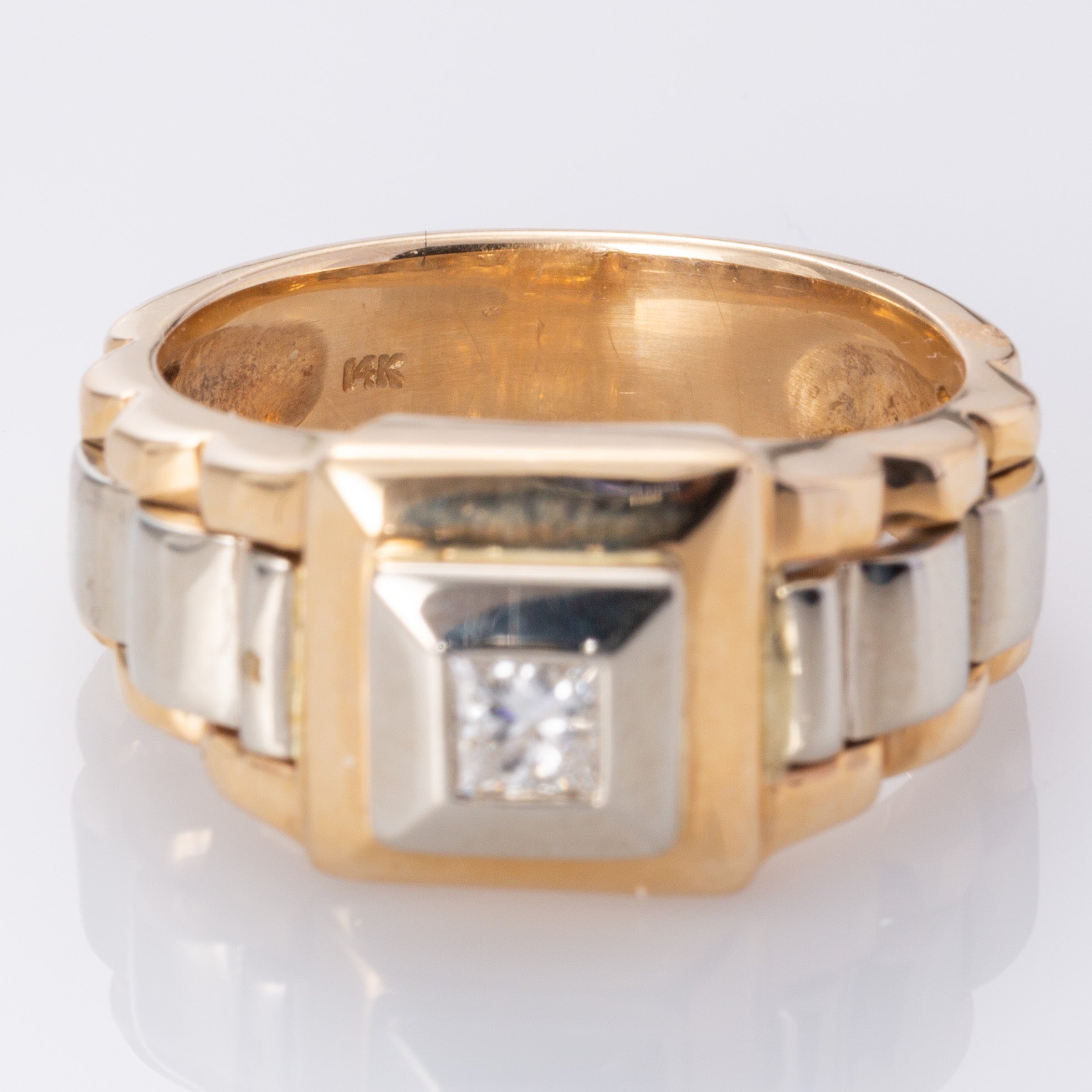 14K Yellow and White Gold Diamond Ring | 0.28ct | SZ 9.75 |