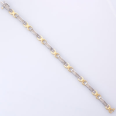 14K White and Yellow Gold Diamond Bracelet | 1.01ctw | 7.5