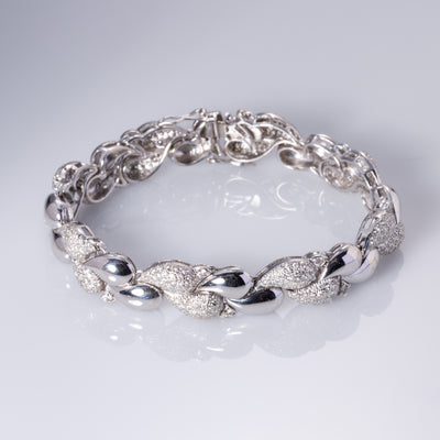 18K White Gold  Diamond Bracelet | 4.50ctw | 7.5