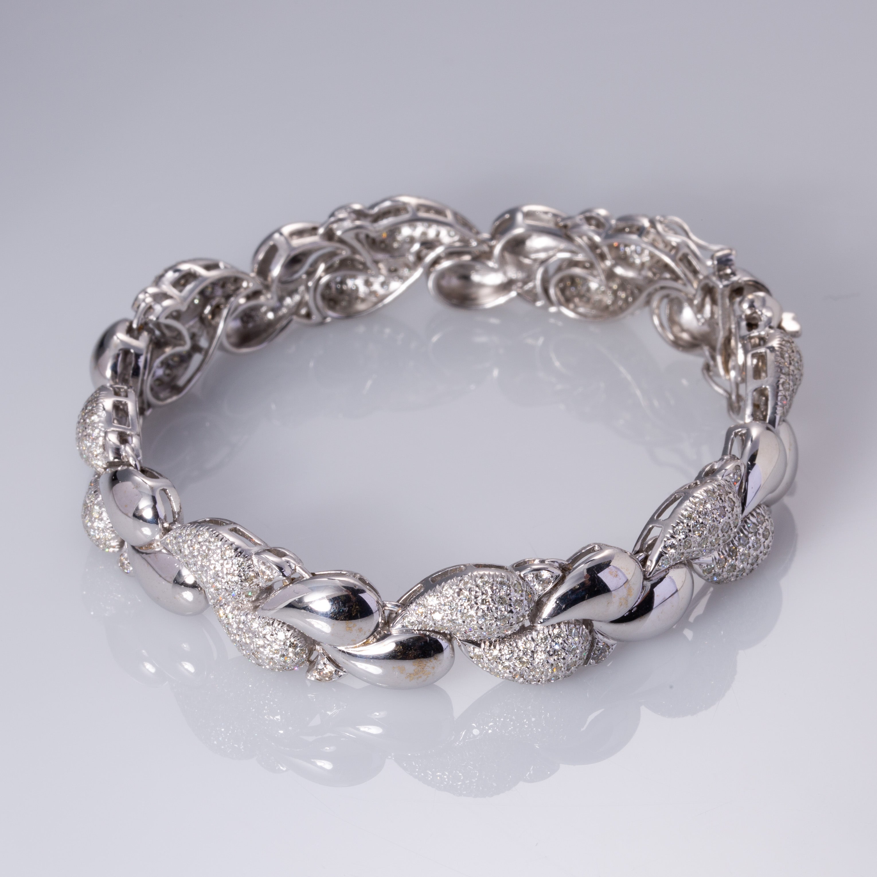 18K White Gold  Diamond Bracelet | 4.50ctw | 7.5"