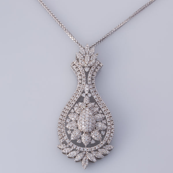 18K White Gold Diamond Necklace | 4.85ctw | 20
