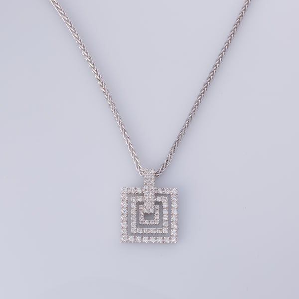 18K White Gold Diamond Necklace | 1.05ctw | 18