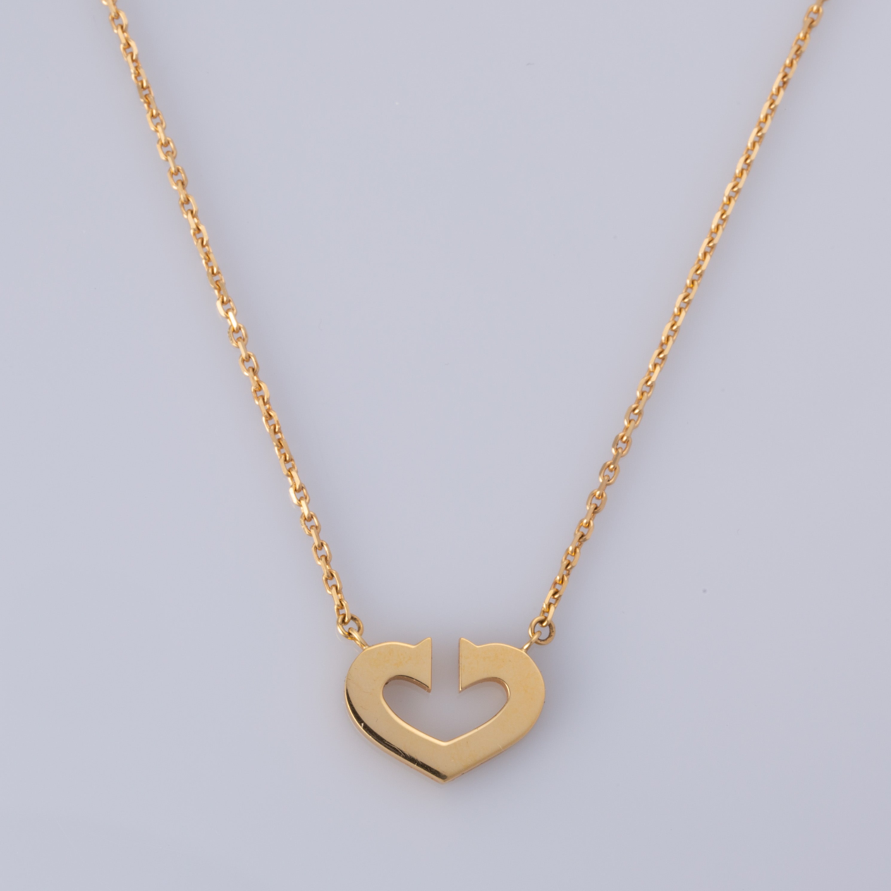 18K Yellow Gold "Cartier C de Heart" Necklace | 16"