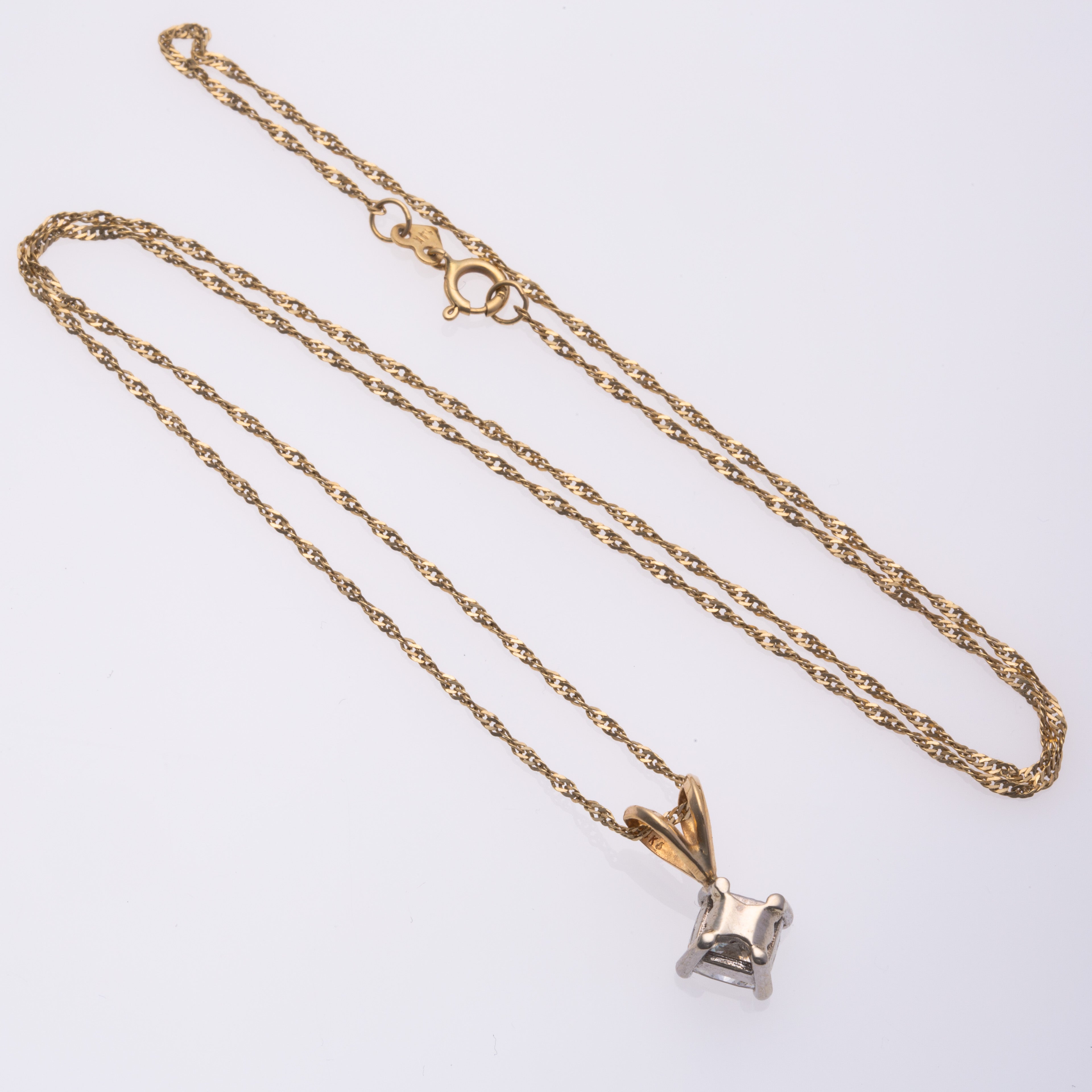 14k Yellow Gold  Diamond Necklace | 1.01ctw | 18"