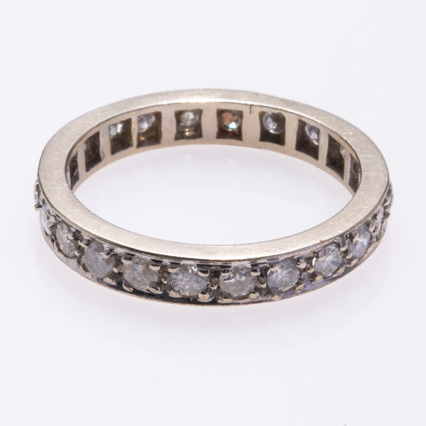 14k White Gold Eternity Diamond Band | 1.16ctw | 9.25