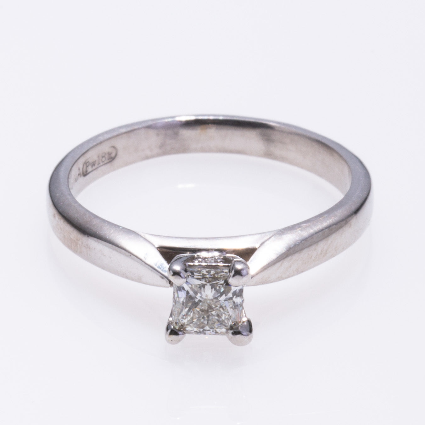 18k White Gold Diamond Ring | 0.45ct, 0.03ctw | SZ 7.75