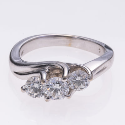14k White Gold  Diamond Ring | 0.96ctw | SZ 5.75