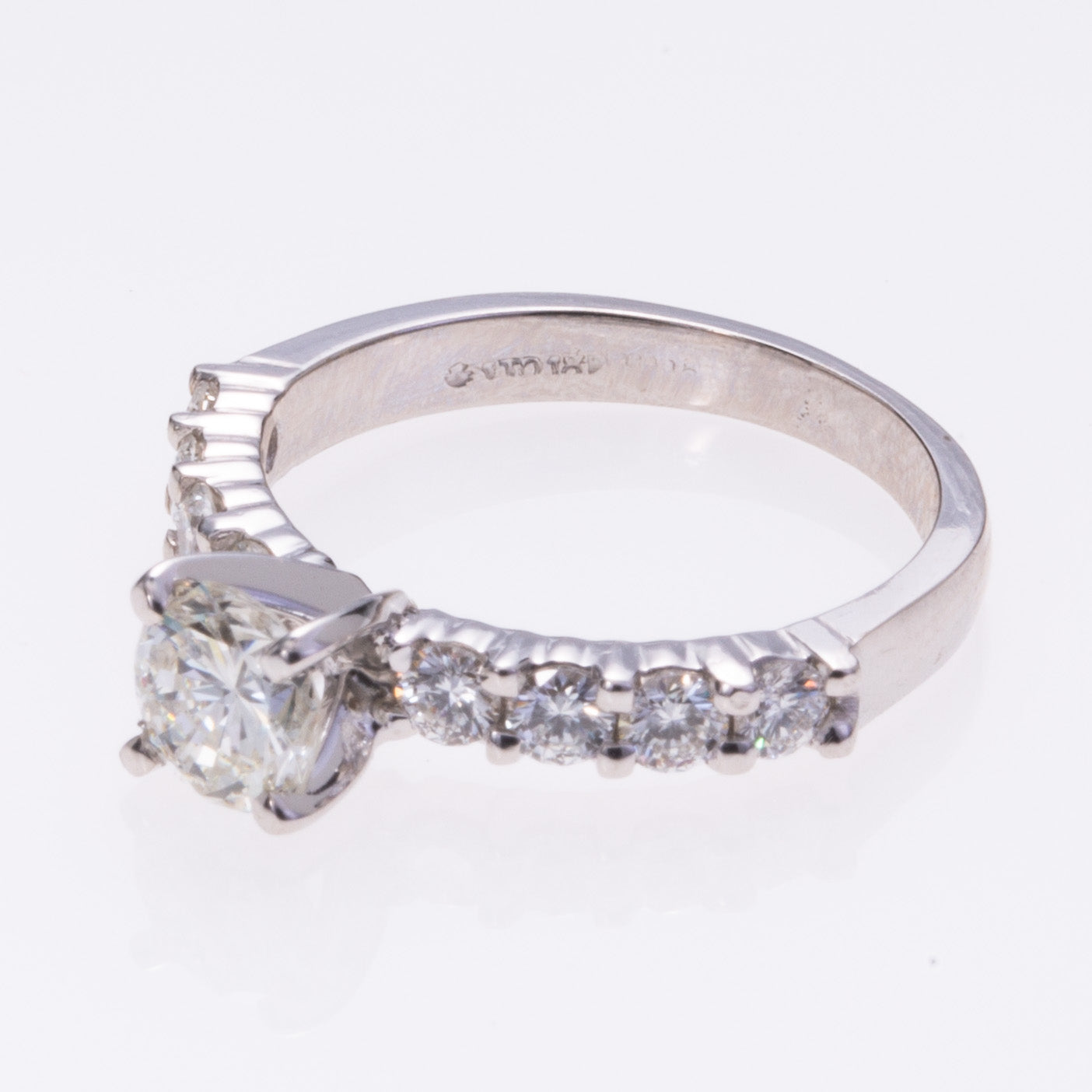 18k White Gold  Diamond Ring | 0.94ctw SI1 H/I | SZ 4.5