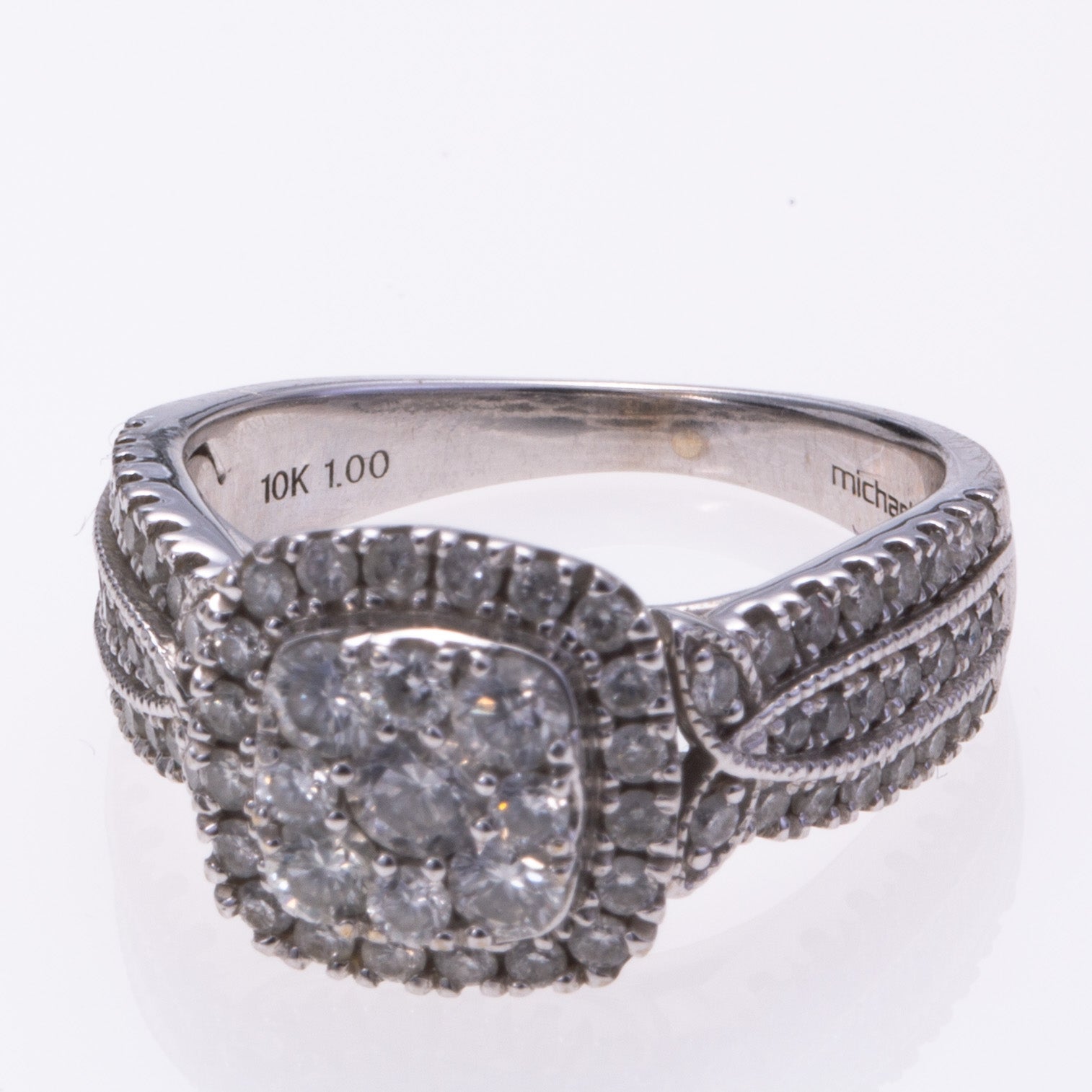 10k White Gold Diamond Ring | 1.05ctw | SZ 4.5