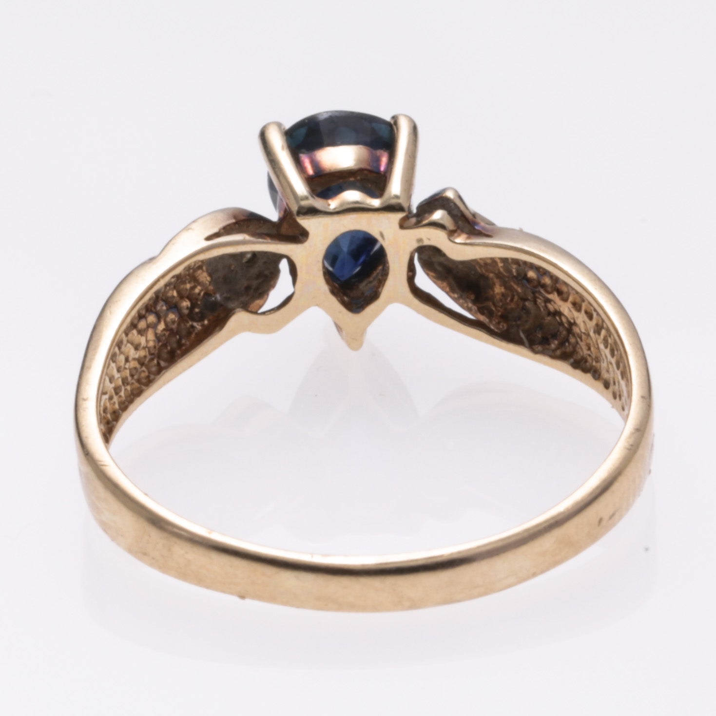 10k Yellow Gold Sapphire and Diamond Ring | 0.95ct, 0.02ctw | SZ 7.5