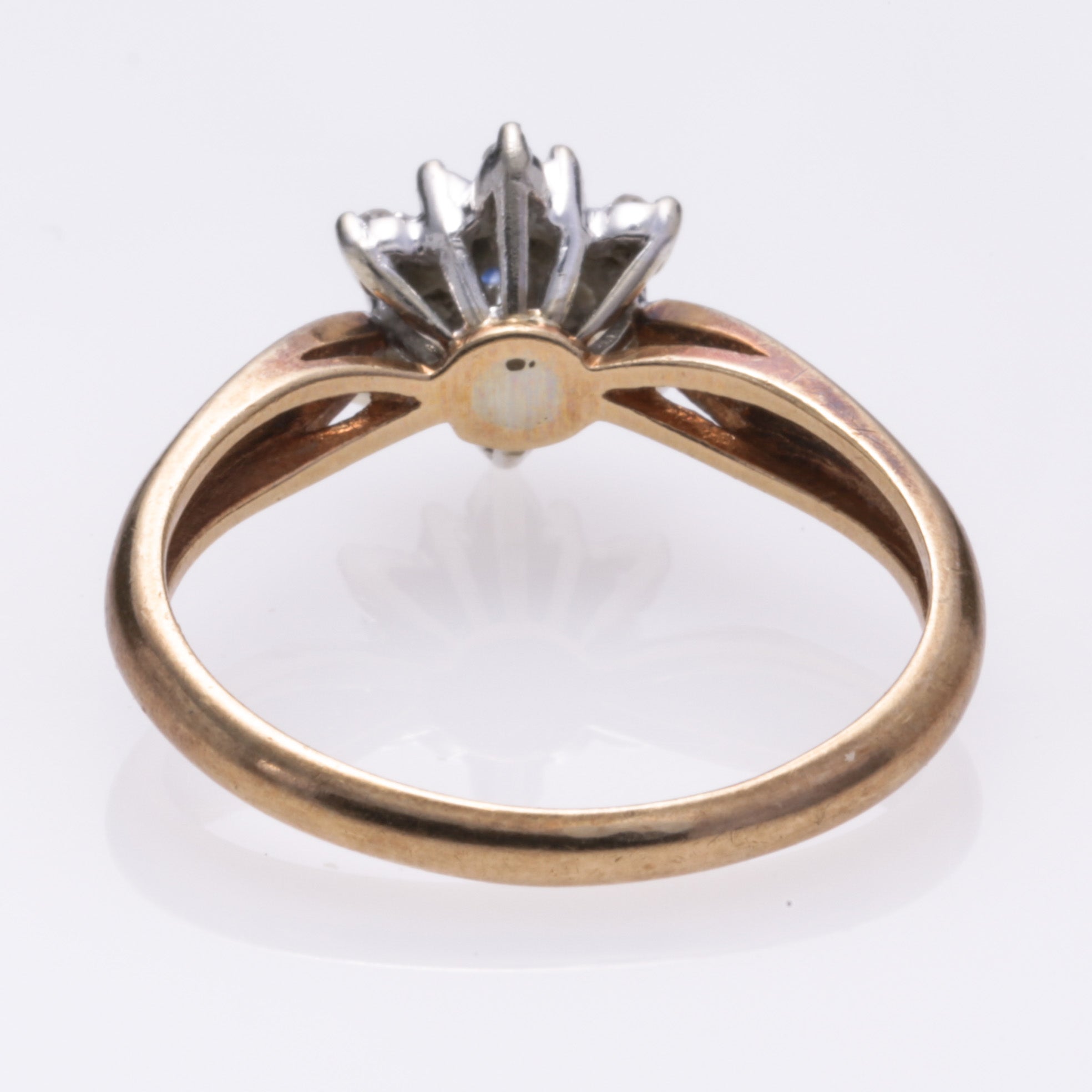10k Yellow Gold Sapphire and Diamond Ring | 0.09ct, 0.12ctw | SZ 6