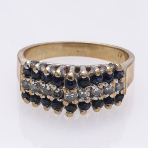 10k Yellow Gold Sapphire and Diamond Ring | 0.57ctw, 0.225ctw | SZ 5.25