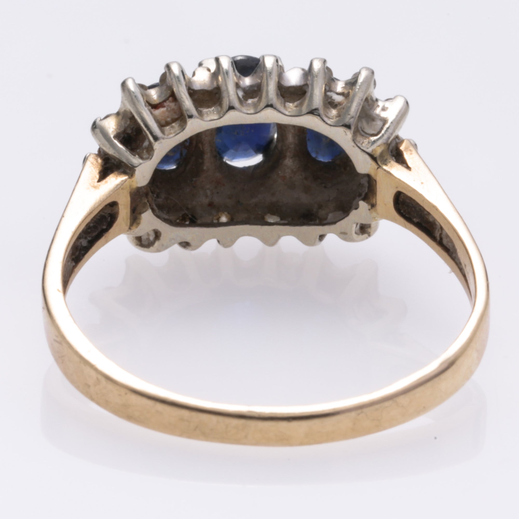 10k Yellow Gold Sapphire and Diamond Ring | 1.30ctw, 0.162ctw | SZ 9