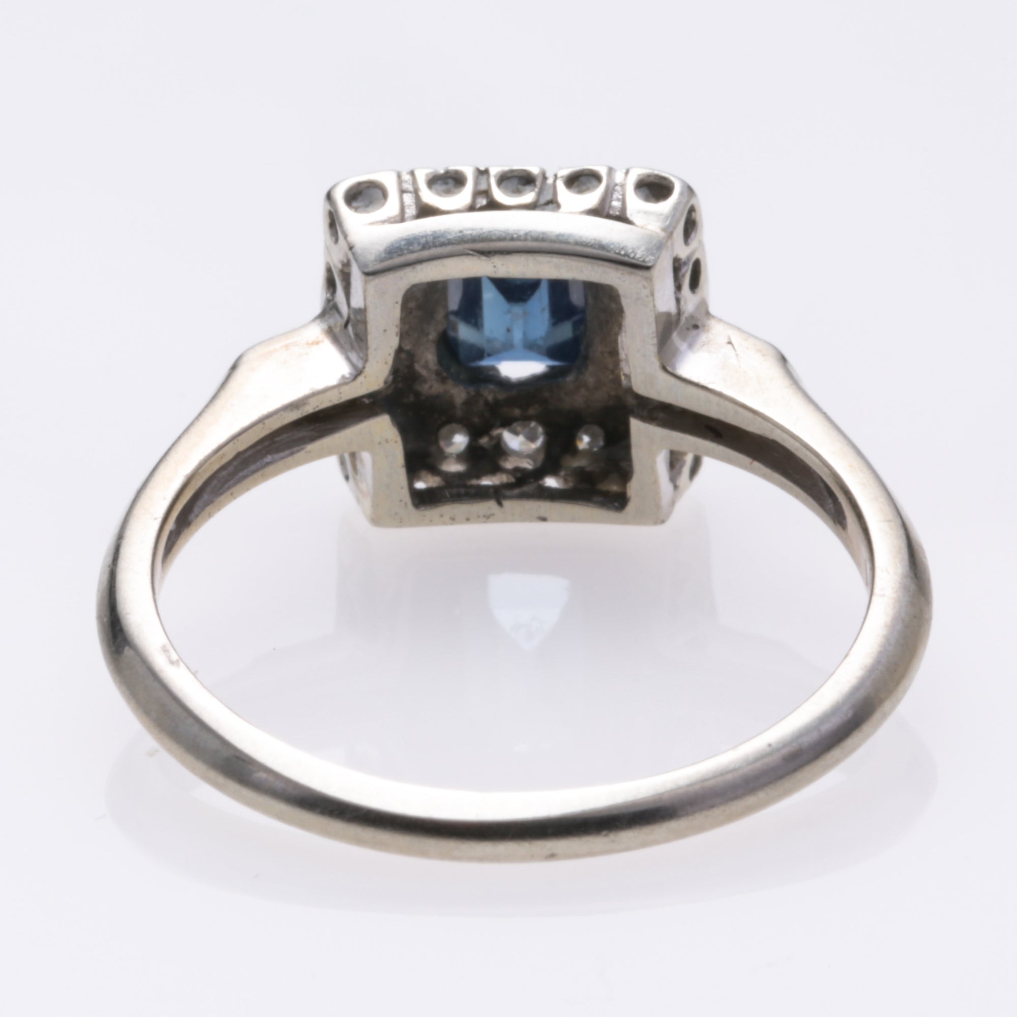 18K White Gold Sapphire and Diamond Ring | 0.55ct, 0.18ctw | SZ 5.75