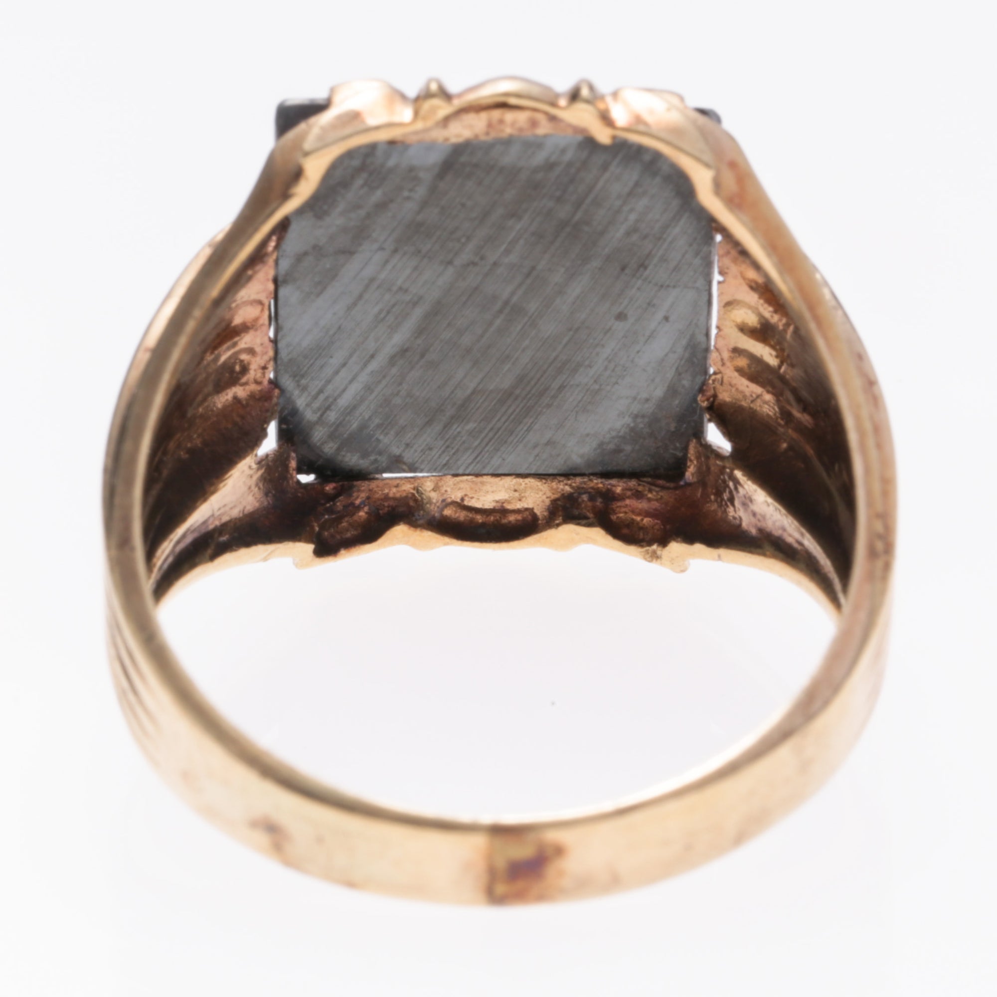 10K Yellow Gold Hematite Ring | 0.92ct | SZ 8.75