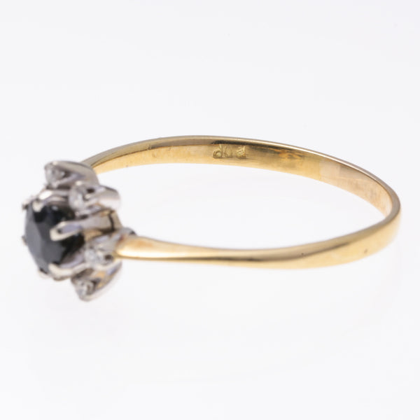 18K Yellow Gold Sapphire and Diamond Ring | 0.51ct, 0.09ctw | SZ 9.25