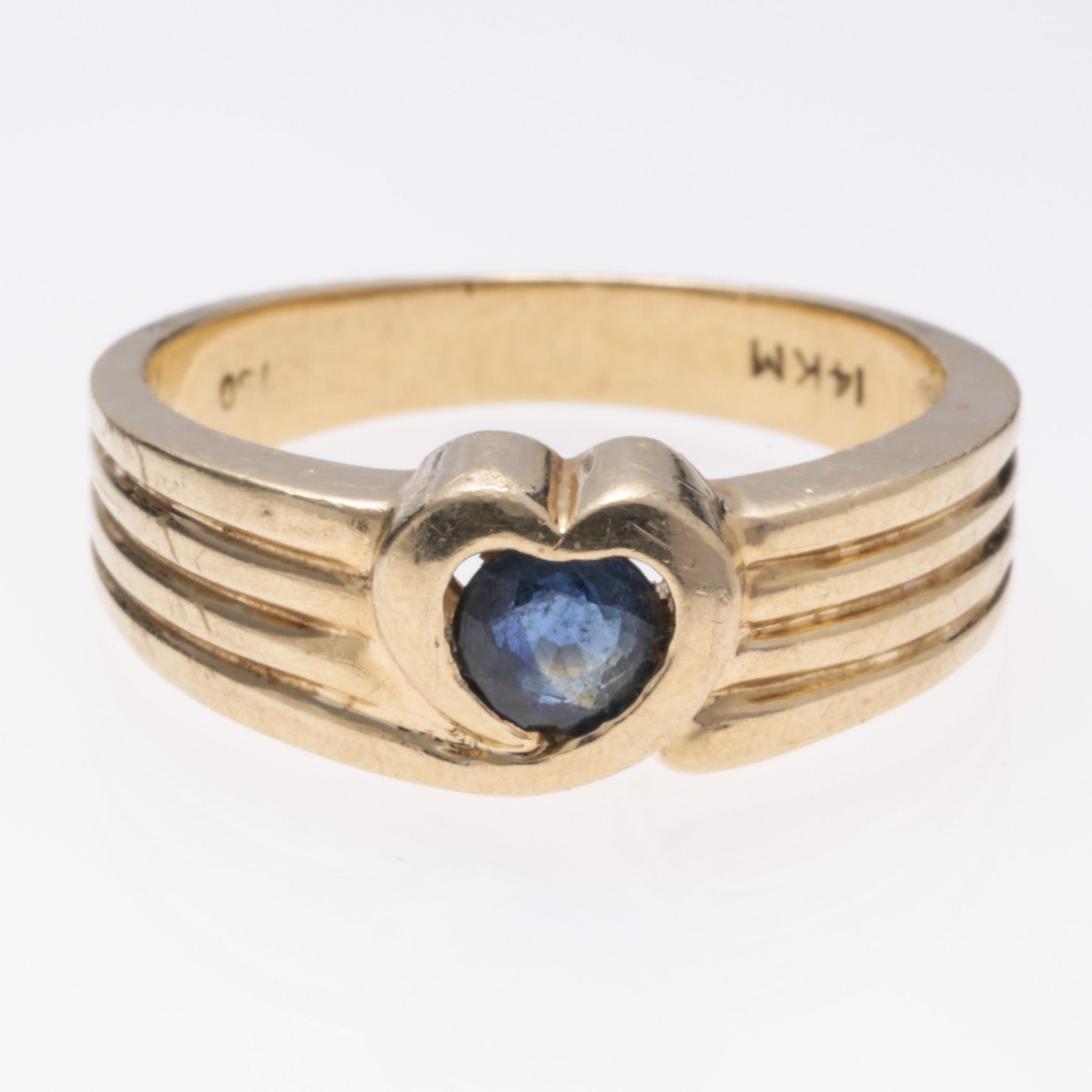 Bague en or jaune 14 carats et saphir | 0,35 ct | Taille 5 