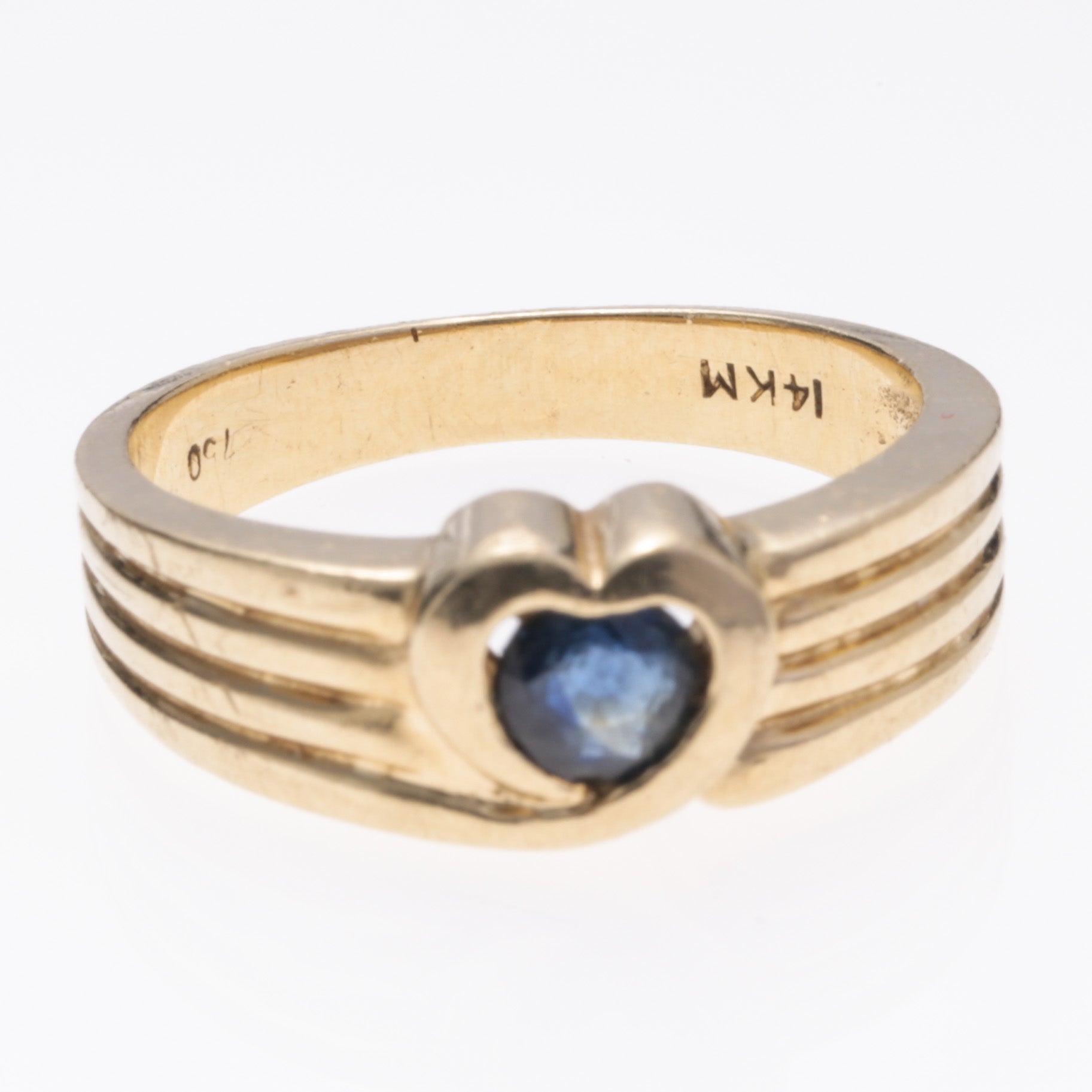 Bague en or jaune 14 carats et saphir | 0,35 ct | Taille 5 