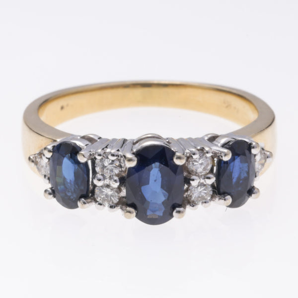 14k Yellow Gold Sapphire and Diamond Ring | 0.51ctw, 0.16ctw | SZ 5