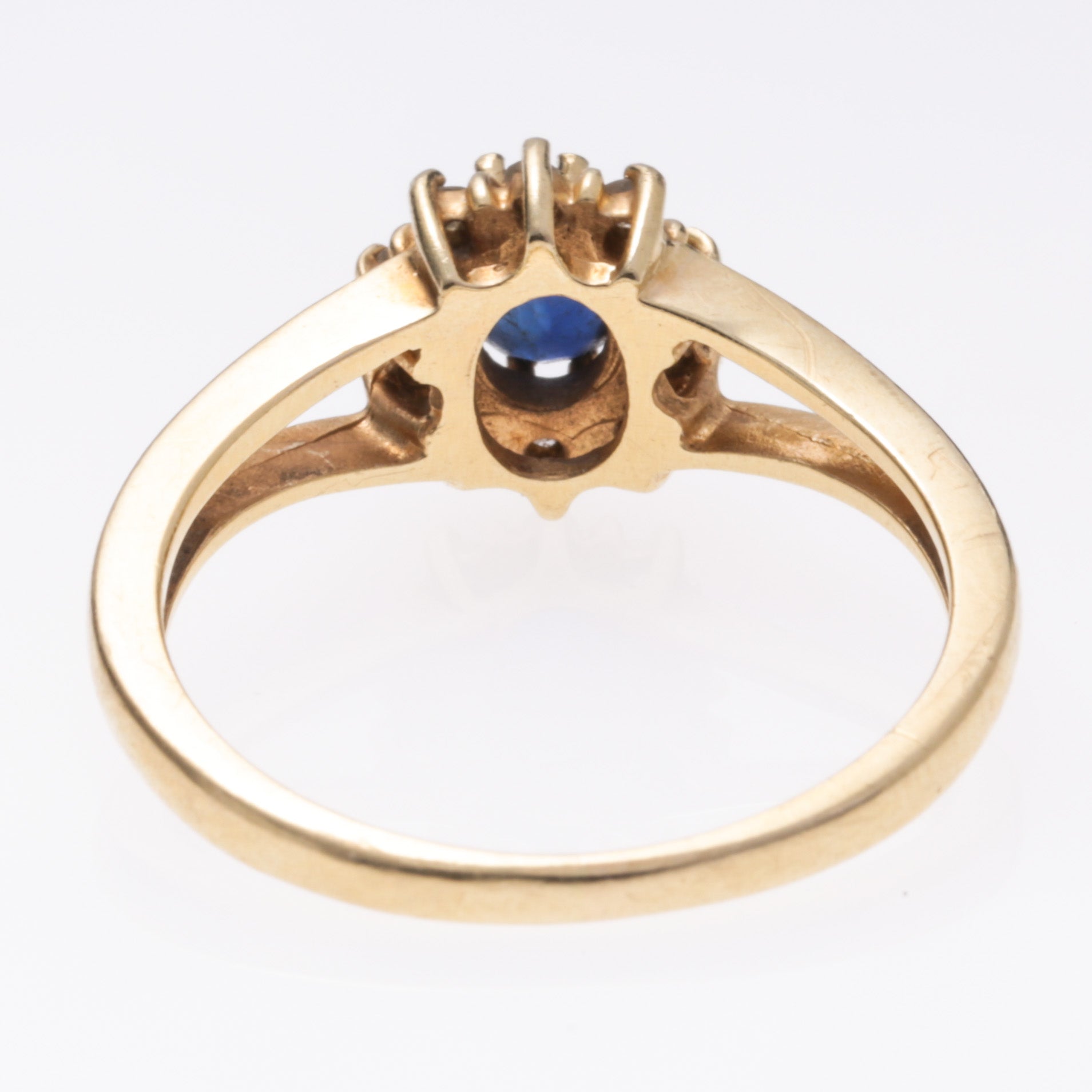 14k Yellow Gold Sapphire and Diamond Ring | 0.47ct, 0.15ctw | SZ 6.25