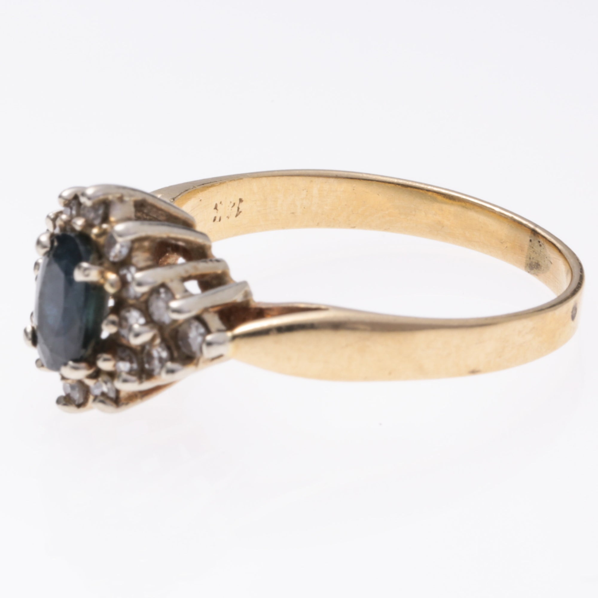 14k Yellow Gold Sapphire and Diamond Ring | 0.60ct, 0.23ctw | SZ 7