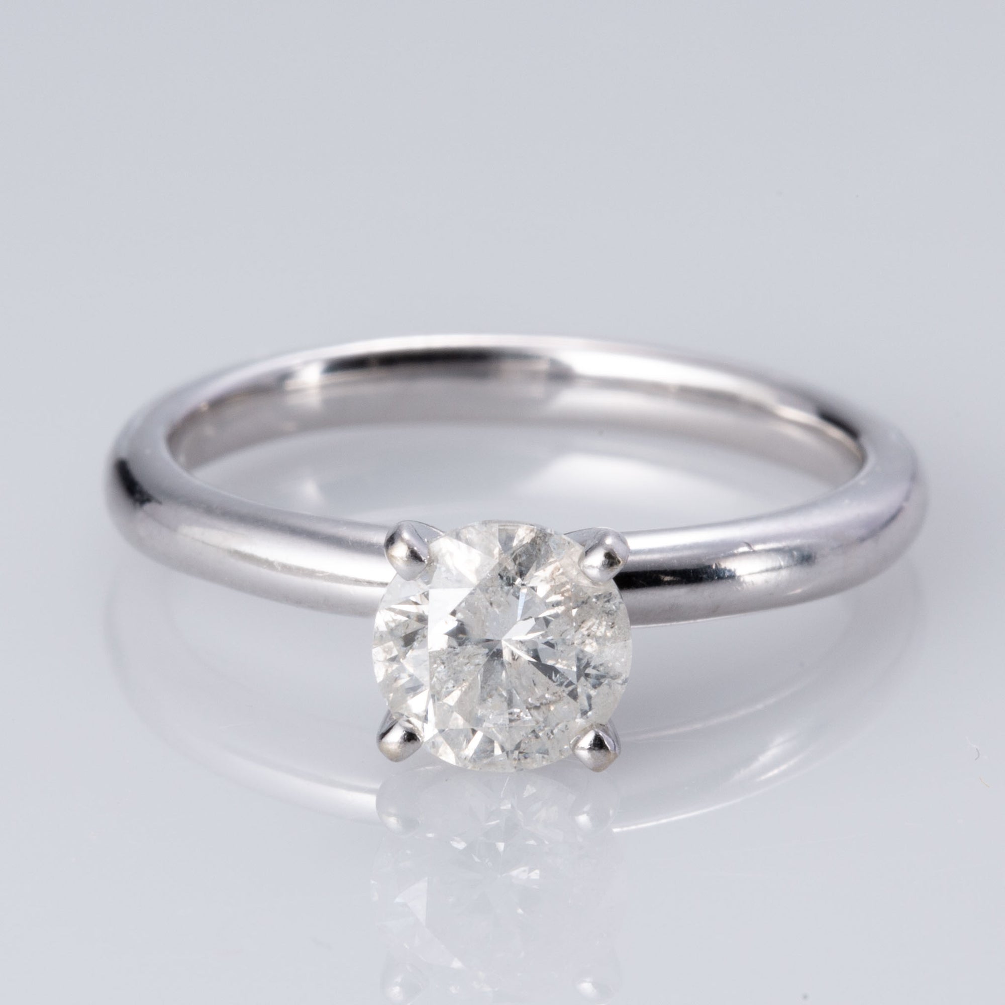 14K White Gold 4-Prong Solitaire Diamond Ring | 1.03 ct | SZ 7 |