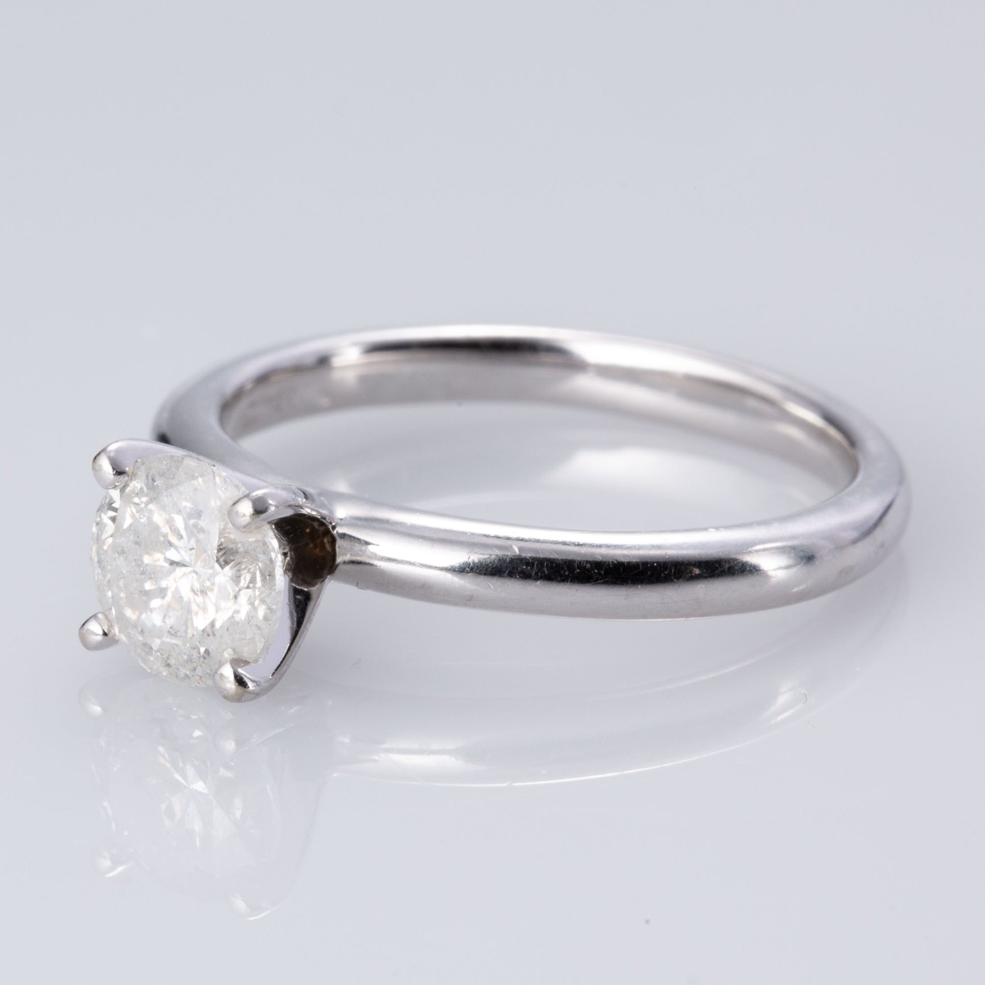 14K White Gold 4-Prong Solitaire Diamond Ring | 1.03 ct | SZ 7 |