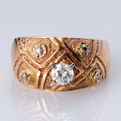 10K Yellow and White Gold Diamond Ring | 0.39 ctw | SZ 8 |