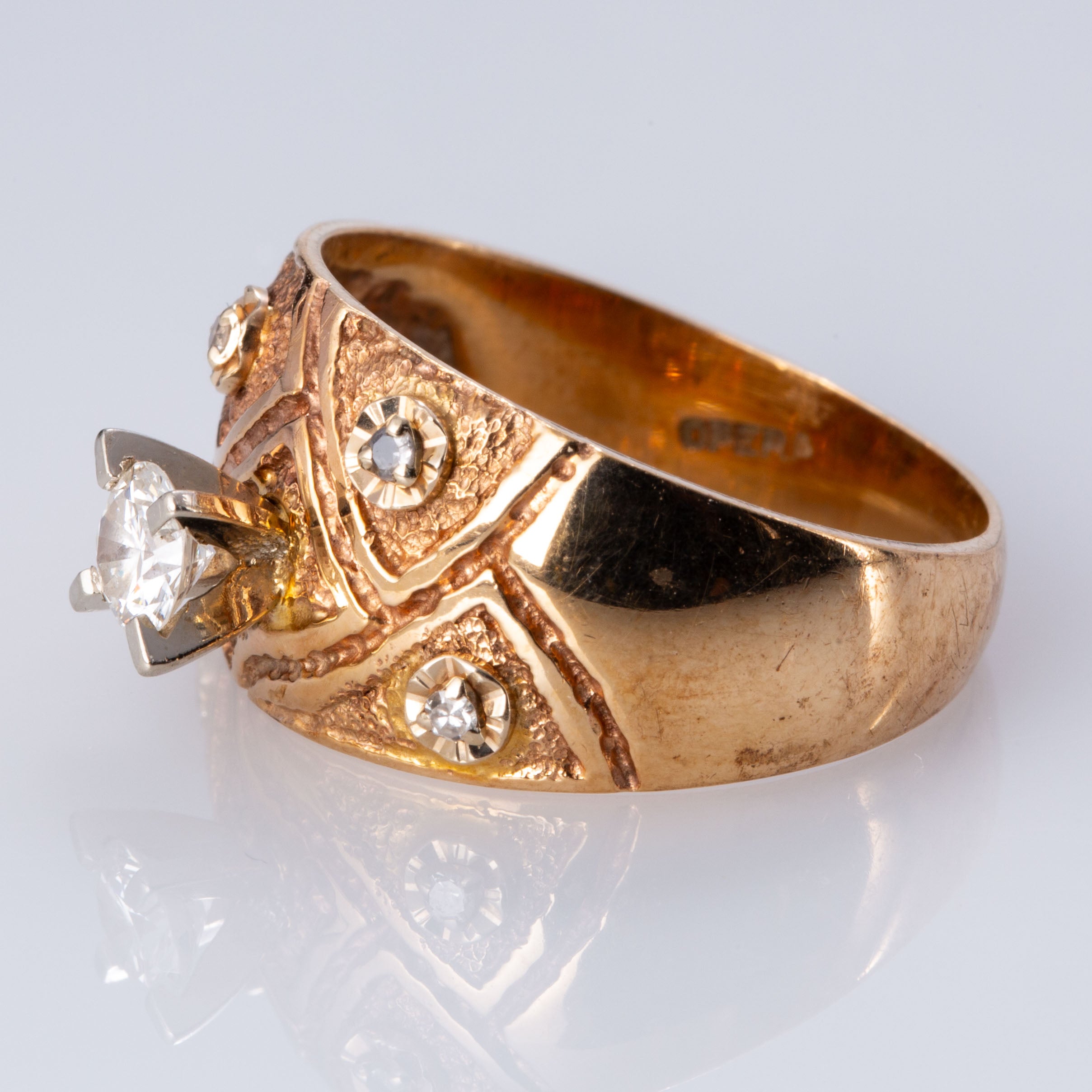 10K Yellow and White Gold Diamond Ring | 0.39 ctw | SZ 8 |