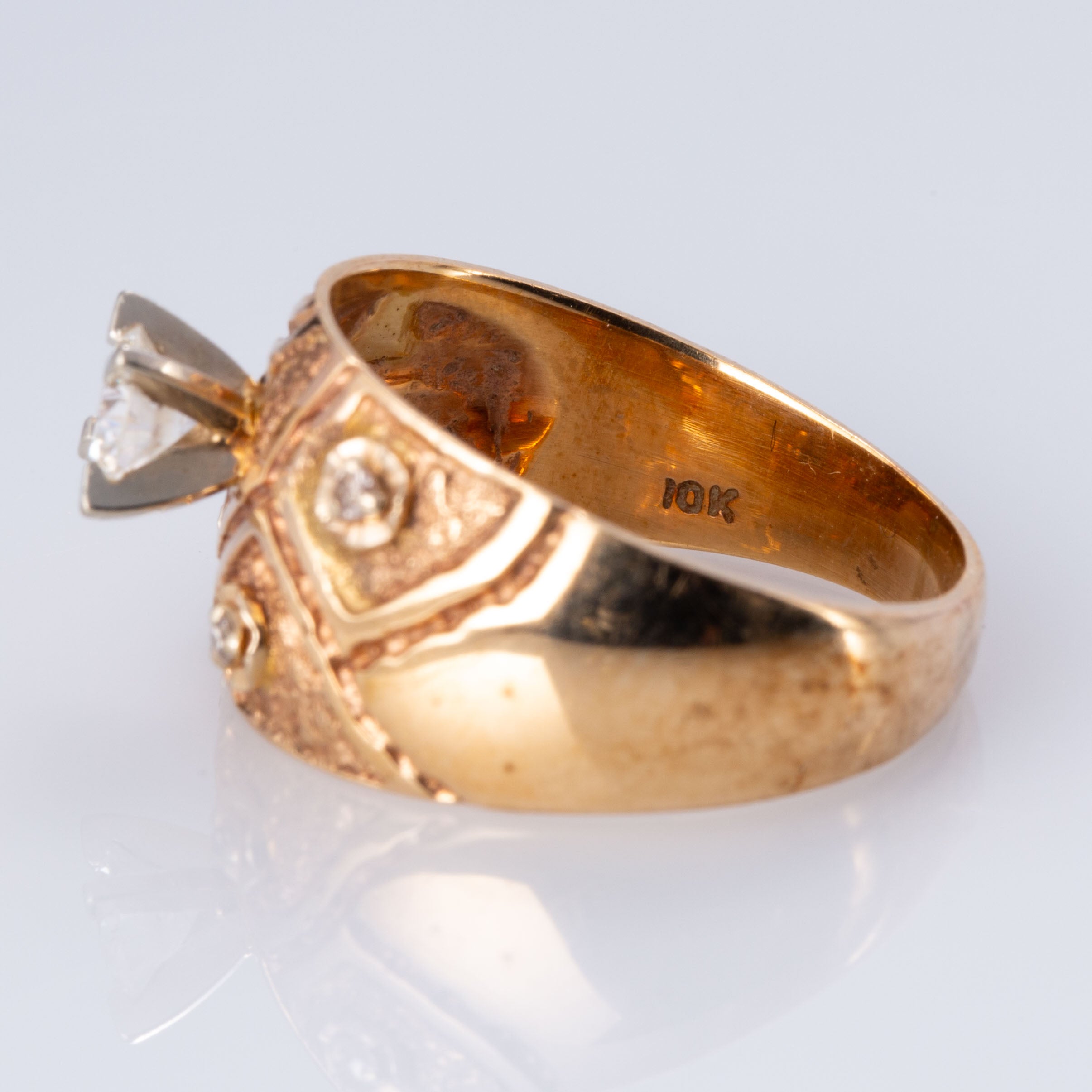 10K Yellow and White Gold Diamond Ring | 0.39 ctw | SZ 8 |