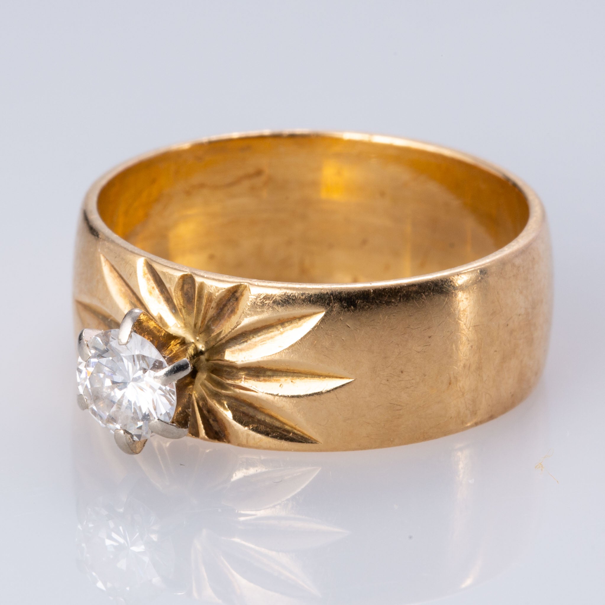 10K Yellow and White Gold 6-Prong Diamond Ring | 0.40 ct | SZ 8.5 |