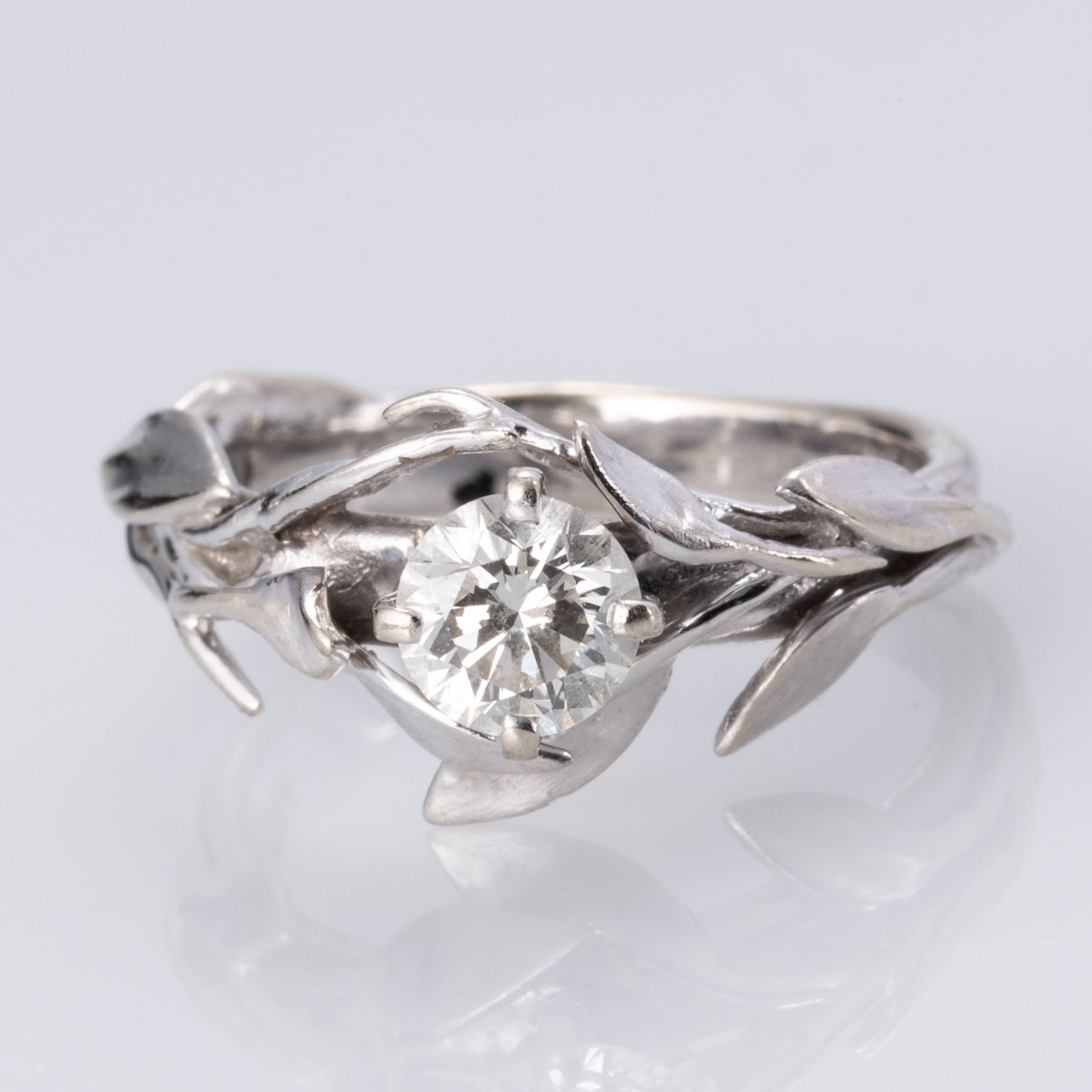 14K White Gold Diamond Ring | 0.51 ct | SZ 4 |
