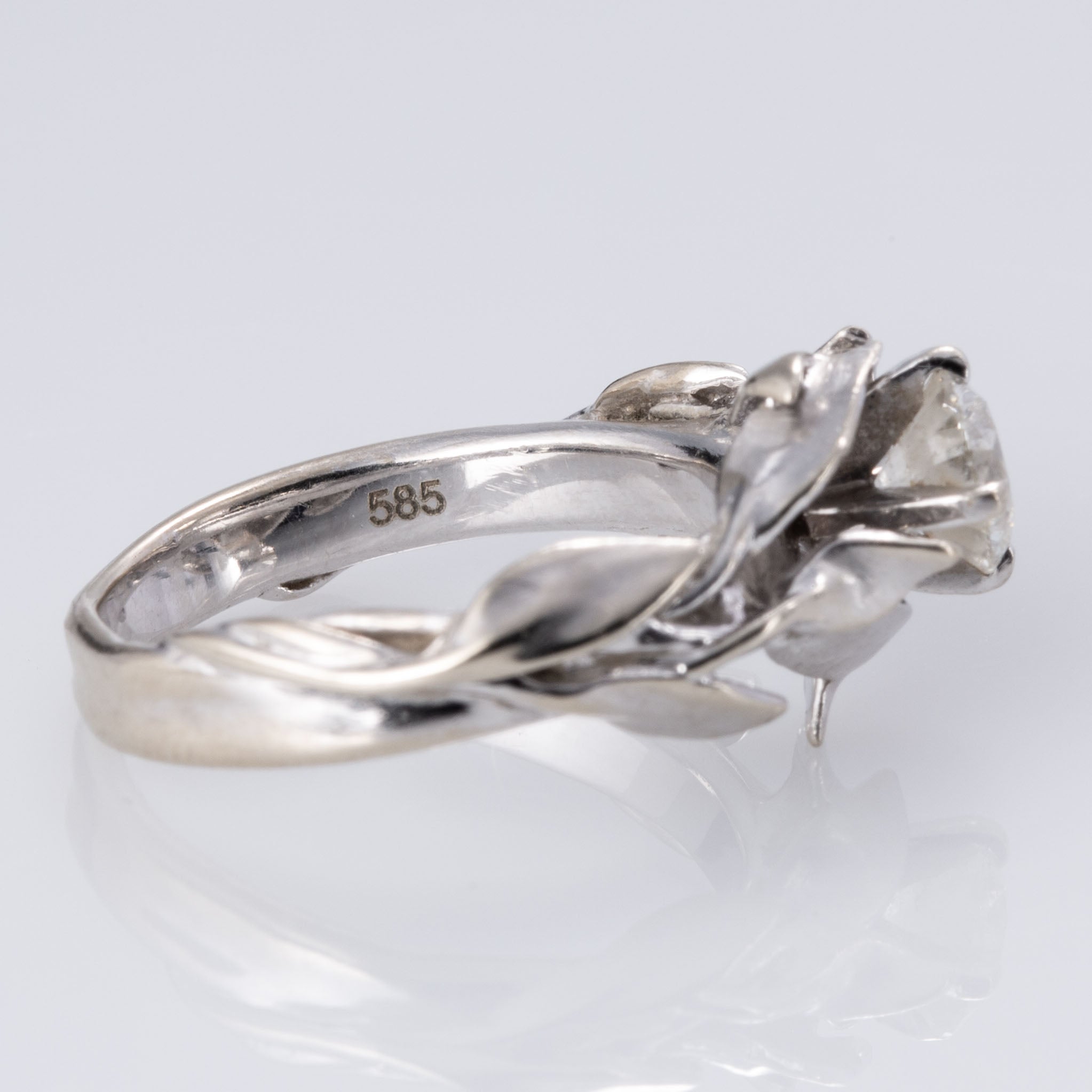 14K White Gold Diamond Ring | 0.51 ct | SZ 4 |