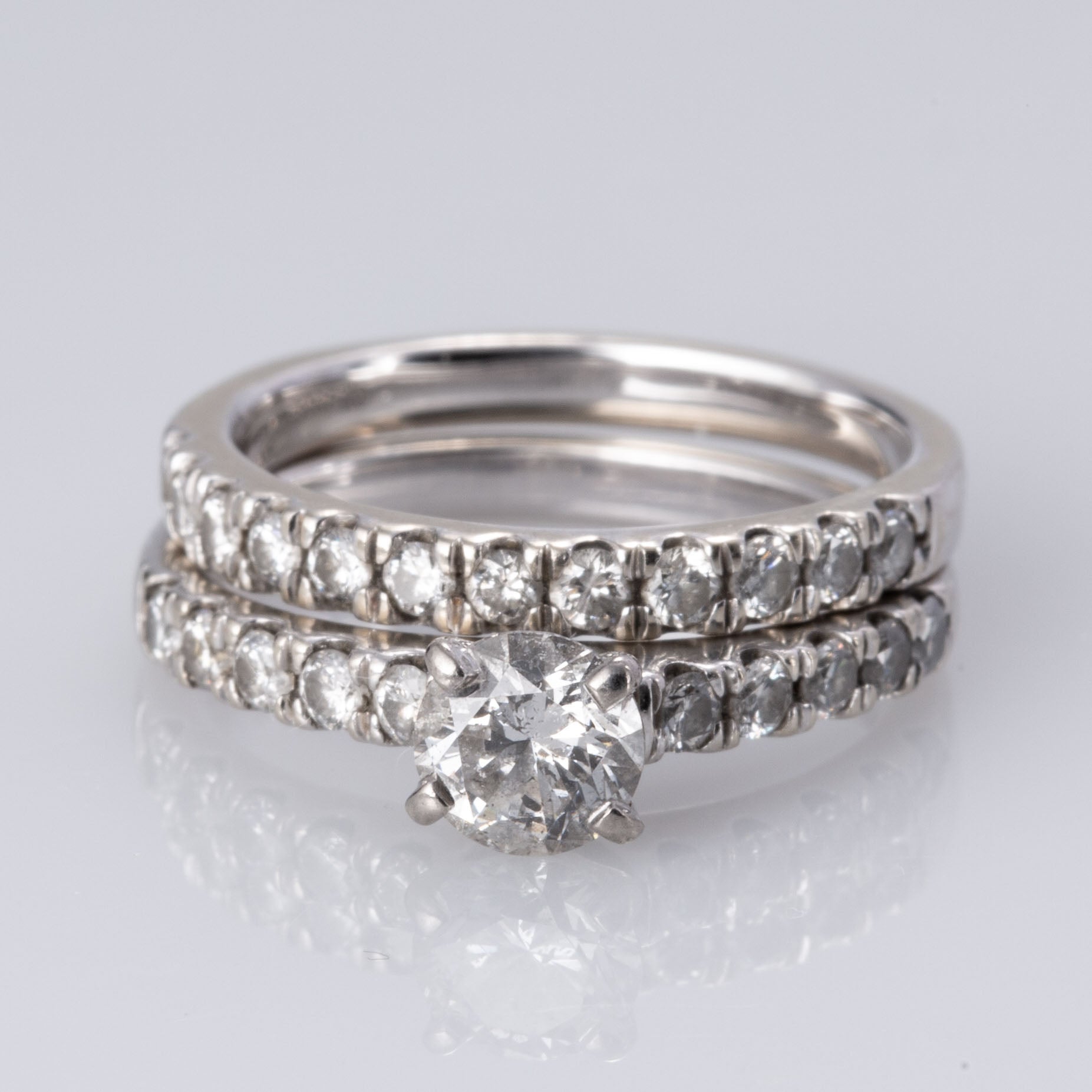 14K White Gold Diamond Ring | 1.15 ctw | SZ 3.75 |
