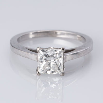 18k White Gold Diamond Ring | 1.11 ct | SZ 5 |