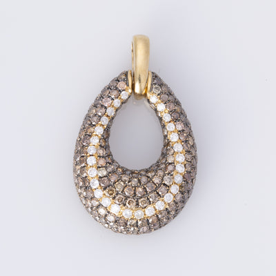 14K Yellow Gold Brown Diamond 
