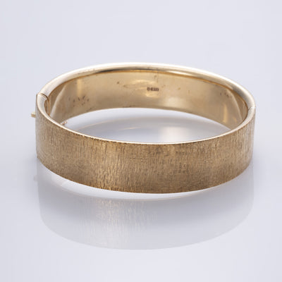 9k Yellow Gold Wide Bracelet  | 6.5
