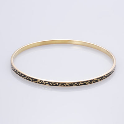 14k Yellow Gold Enameled Bracelet  | 8