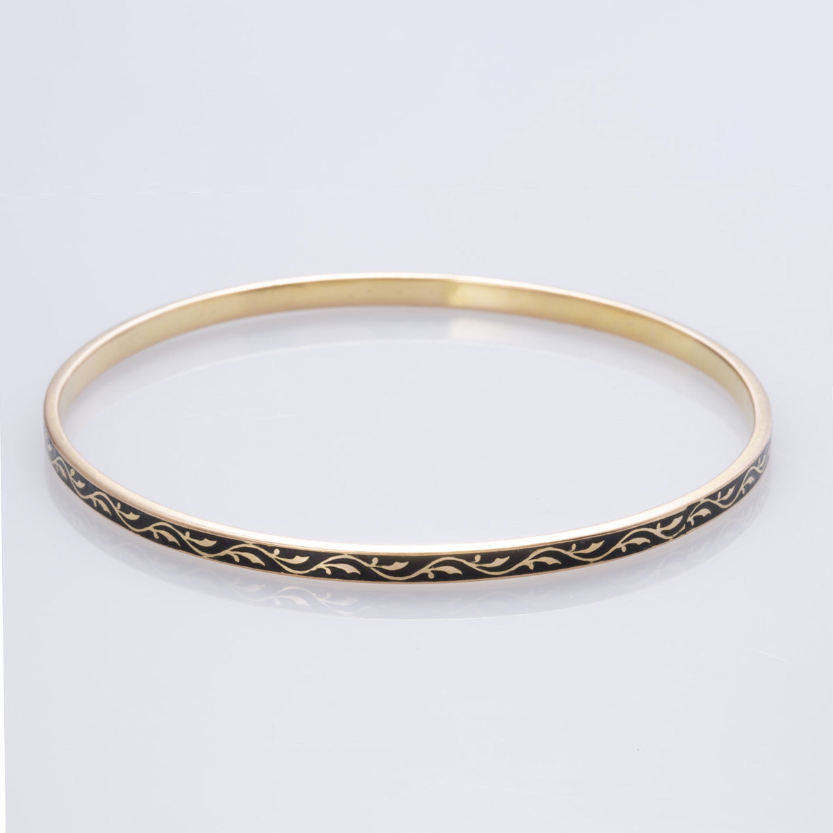 14k Yellow Gold Enameled Bracelet  | 8" |