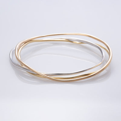 18k Yellow and Rose and White Gold 3-set Bracelet  | 8